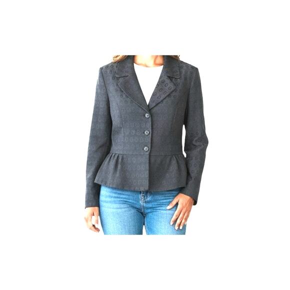 Kasper 14 Black 3 Button Women's Blazer Jacket Suit Coat Misses Size Large L - Picture 2 of 7